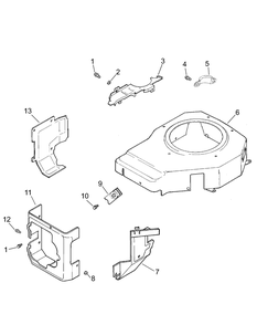 Command Engine - Blower Housing Diagram and Parts List for LT1040 13AX10CG709-13AX10CG710-13BX10CG710 Cub Cadet Lawn Tractor
